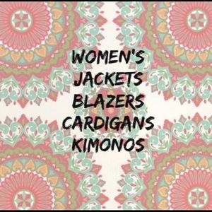 Women’s outer wear blazers, jackets, Cardigans